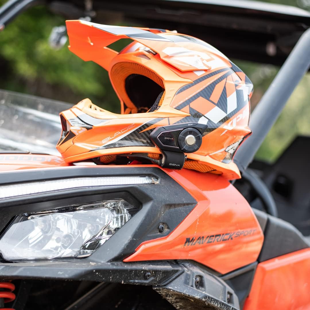 Sena 30K Bluetooth Headset für Motorräder/Mesh Kommunikationssystem mit HD Lautsprechern, Schwarz, E