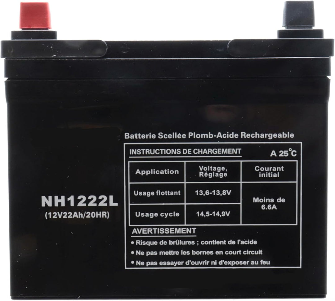 SECURA Batterie 12V 22Ah (+ Pol Links) kompatibel mit Stiga Park Pro 25 4WD Rasentraktor