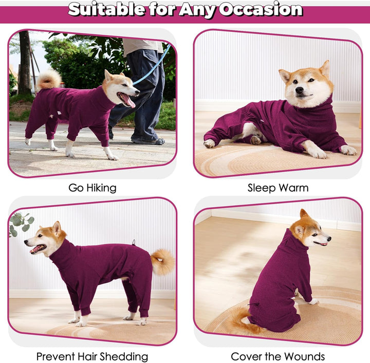 Dotoner Fleece Hundepullover Wintermantel Hundemantel Grosse Hunde Fleecejacke mit Beinen Hundebadem