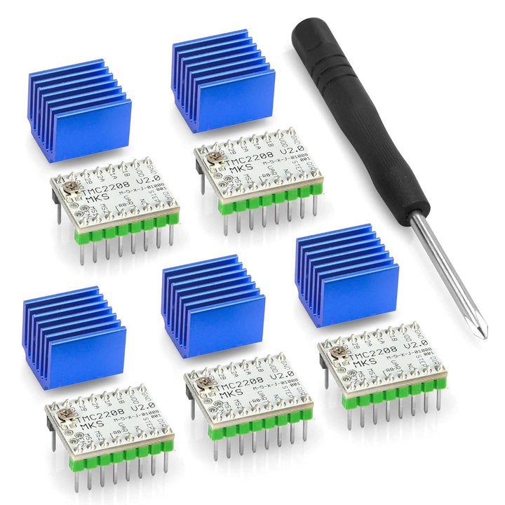 KOOKYE TMC2208 Stepper Motor Driver Stepstick Driver Module Carrier UART model with Heat Sink Screwd