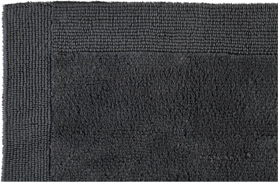 RHOMTUFT Prestige Badvorleger, 100% Baumwolle, 02 Zinn, 60 x 60 cm, WC-Vorleger ohne Passform 60 x 6