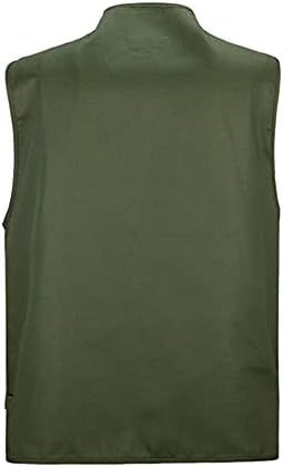HZQIFEI Herren Outdoor Ärmellos Weste Freizeit Angler Camping Wandern Weste mit Vielen Praktischen T