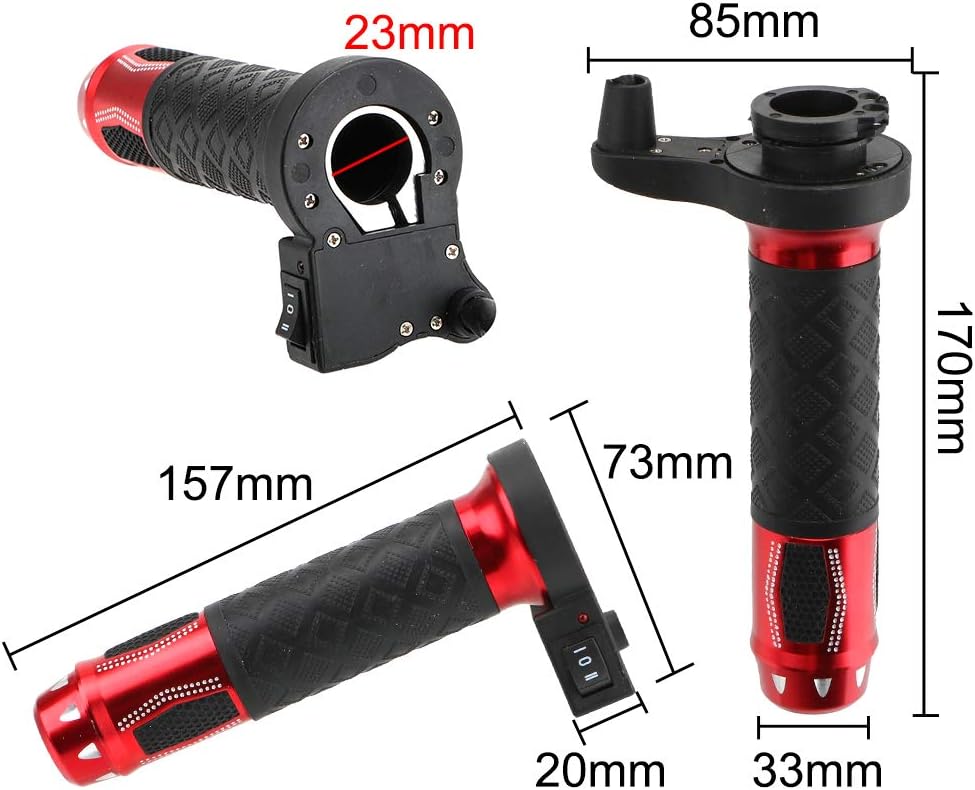 Baceyong Motorrad-Lenkergriffe 22 mm (7/8"), elektrisch beheizte Lenkergriffe, universelle Motorrad-