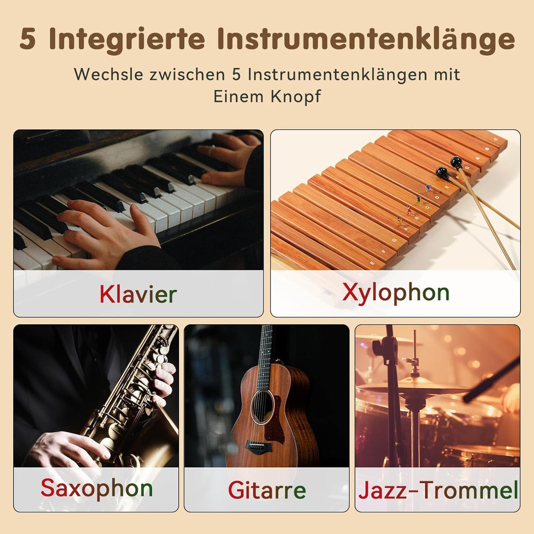 Pup Go Tragbares Elektronisches Klavier-Spielzeug für Kinder ab 2 Jahren, Regenbogen-Touchscreen-Tas