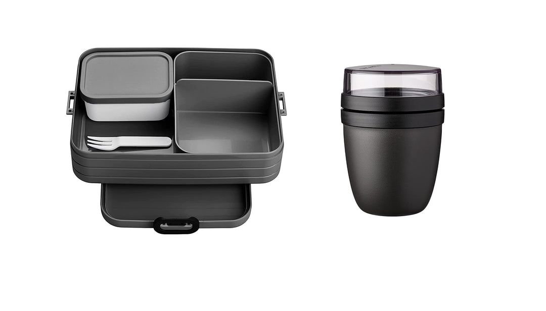 Mepal Brotdose Lunch to go Set - inkl. Lunchpot - Brotdose Large mit Bento Box - Lunchbox für kleine