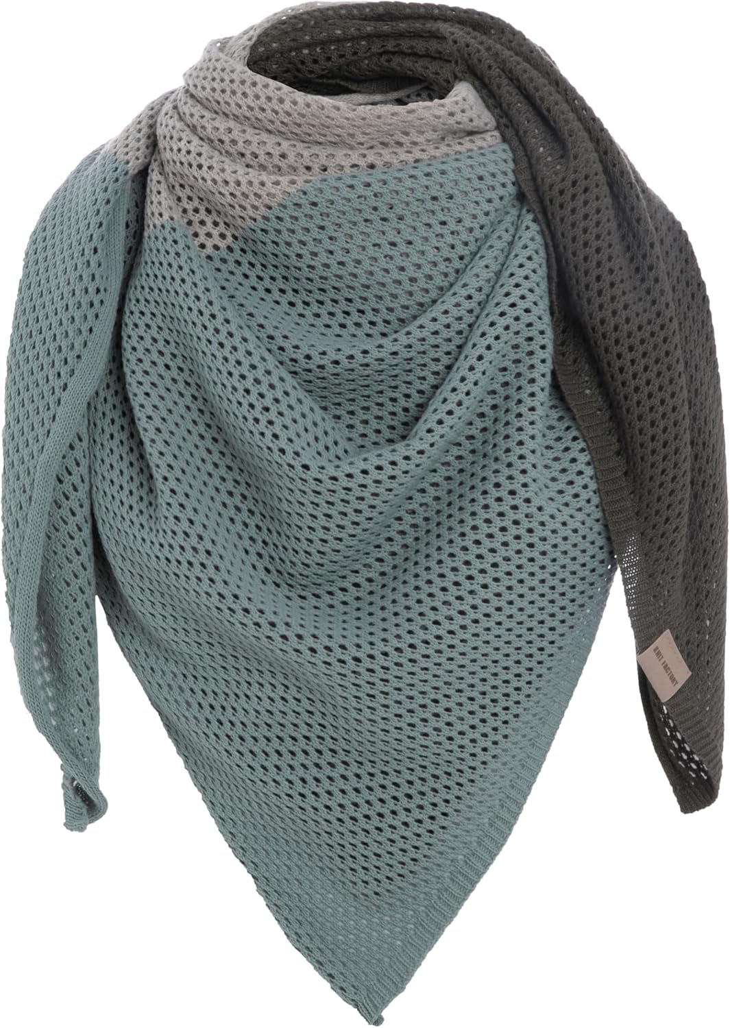 KNIT FACTORY - Lacey Stricktuch - Quadratisches Halstuch aus 30% Wolle und 70% Polyacryl - Umschlagt