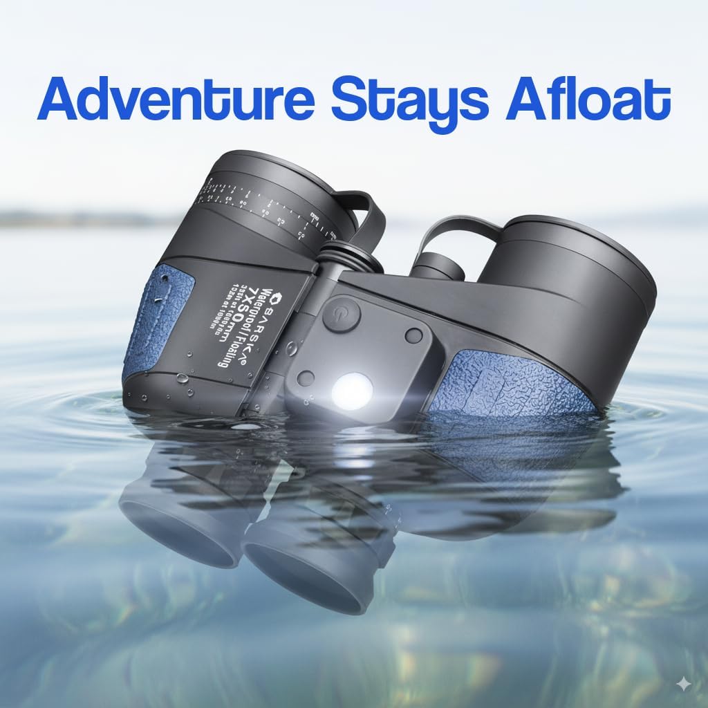 Barska Fernglas 7x50 Deep Sea Floats, blau/schwarz, 29.2 x 5.7 x 3.8, AB10798 Schwimmend, Schwimmend