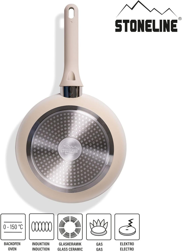 STONELINE Pfannen und Töpfe Set 11-teilig, Topfset mit Deckel, Kochtopf Pfanne Induktion, Für alle H