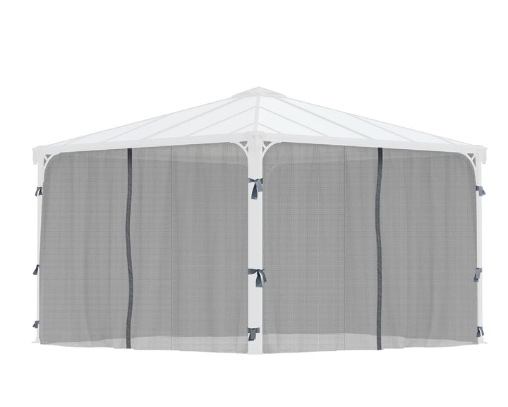 Palram Canopia Palermo 3000, 3600 Mosquito net Gartenpavillon Zubehör, grau, 1 x 360 x 217 cm