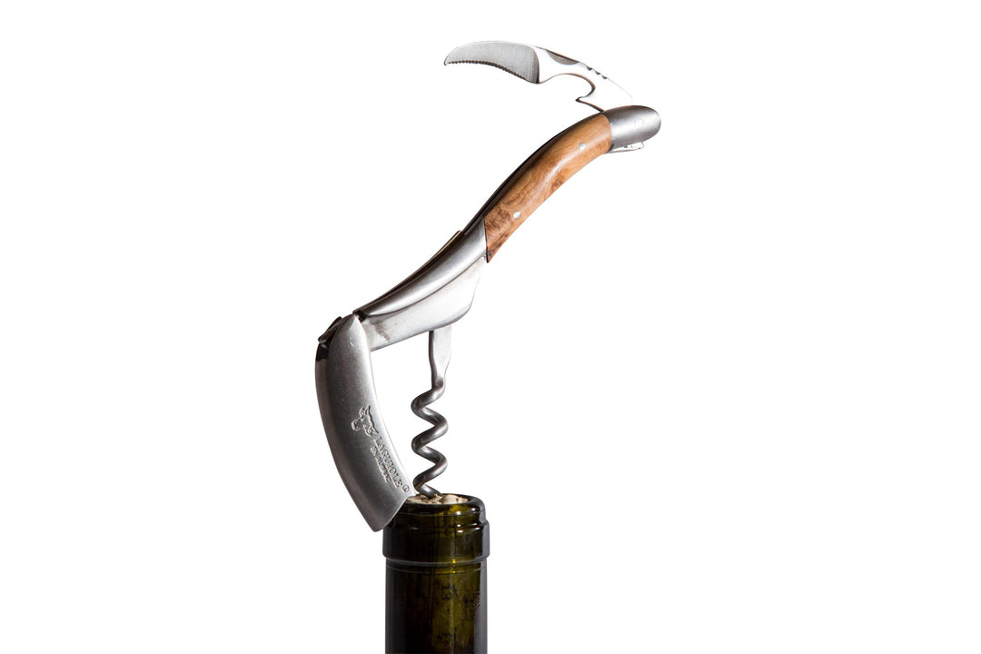 Laguiole en Aubrac Sommelier, Kellnermesser, Wacholder, Edelstahl matt, Original aus Frankreich