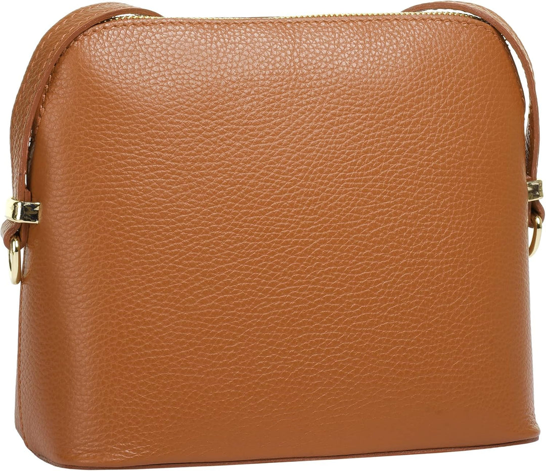 Cluty Umhängetasche Echt Leder Damen | Made in Italy, Smartphonefach, Handtasche aus Leder, Crossbod