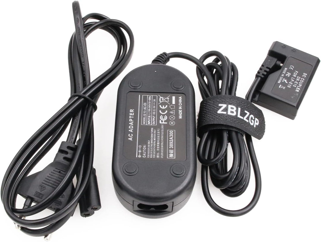 ZBLZGP LP-E10 Dummy Akku AC Adapter für Canon EOS Rebel T3 T5 T6 1100D 1100DKISB 1200D 1300D