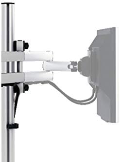 Novus Dahle 962+0119+001 Monitorhalterung, Metall, Silber/antrazit, 32,5 x 12 x 3 cm