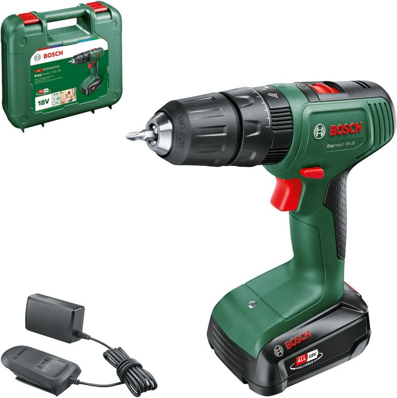 Bosch Akku-Schlagbohrschrauber EasyImpact 18V-38 (1 x 2,0-Ah-Akku, 18V System, im Handwerkerkoffer)