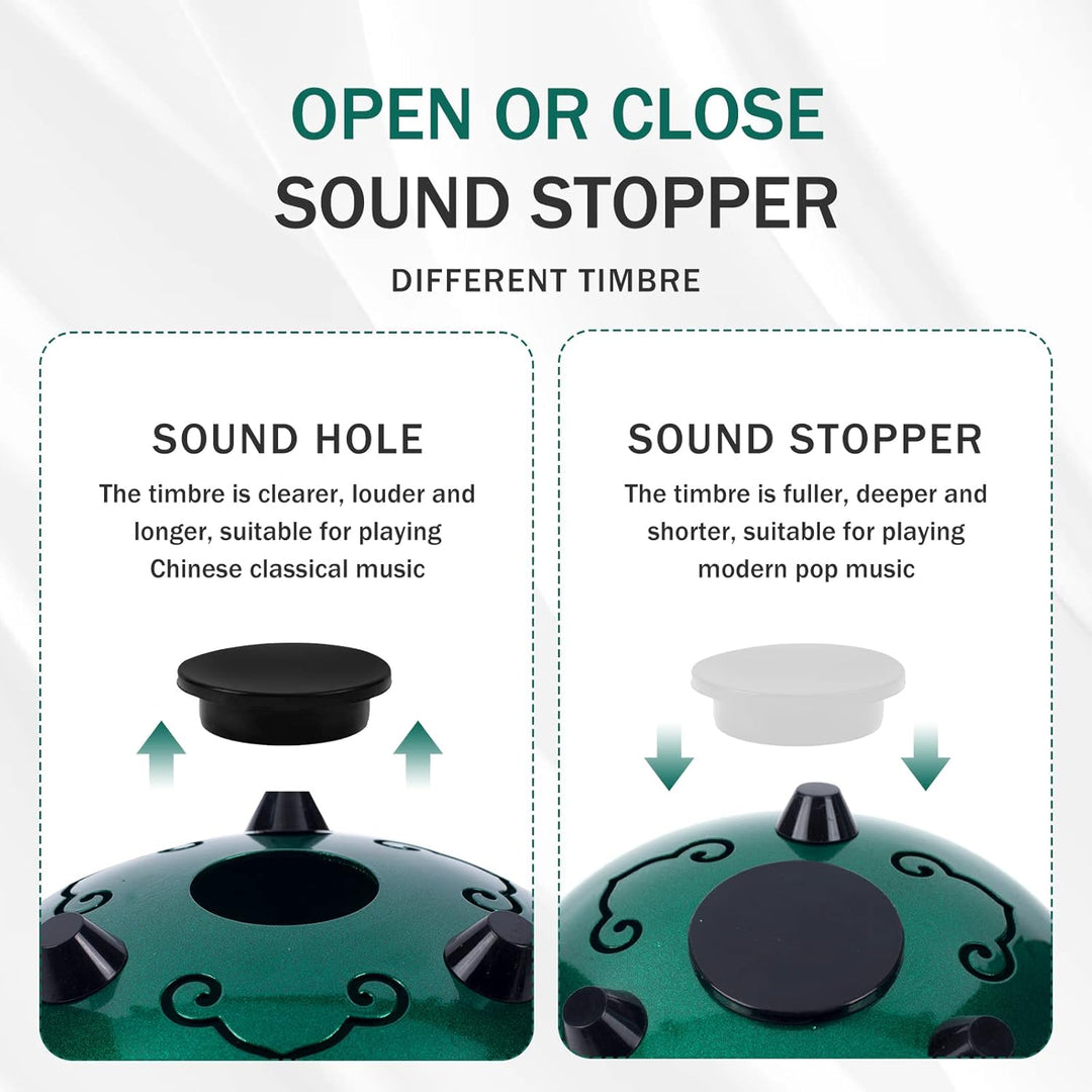 Musfunny Steel Tongue Drum Zungentrommel : 6 Zoll 8 Noten C-Dur Handpan Instrument - Stahlzungentrom