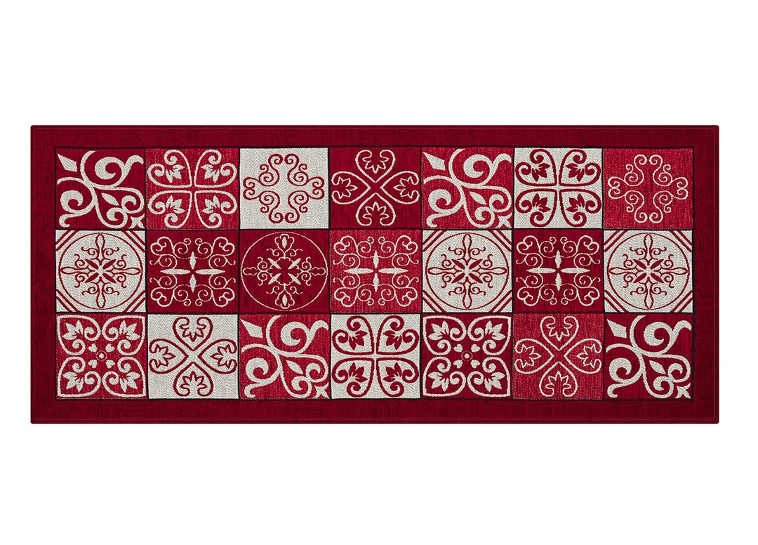 BIANCHERIAWEB Küchenläufer rutschfest, waschbar, Küchenläufer Masse 55 x 80 cm, Küchenläufer Made in
