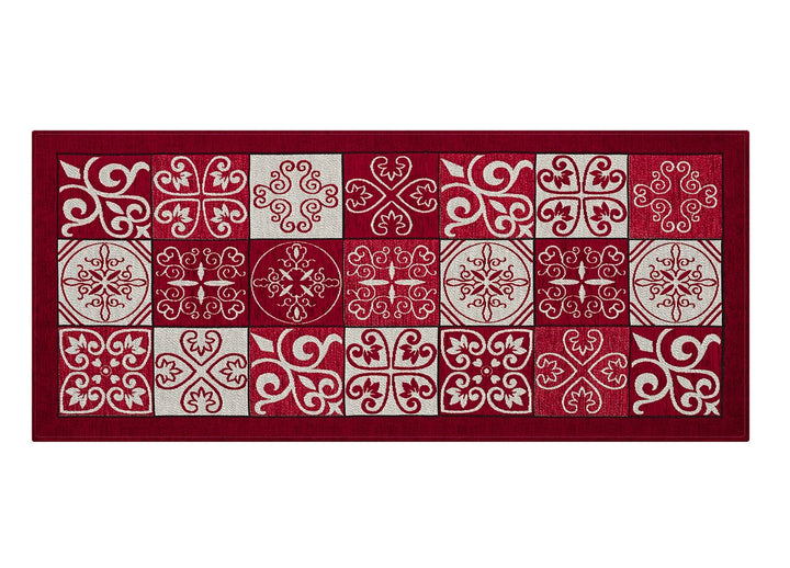 BIANCHERIAWEB Küchenläufer rutschfest, waschbar, Küchenläufer Masse 55 x 80 cm, Küchenläufer Made in