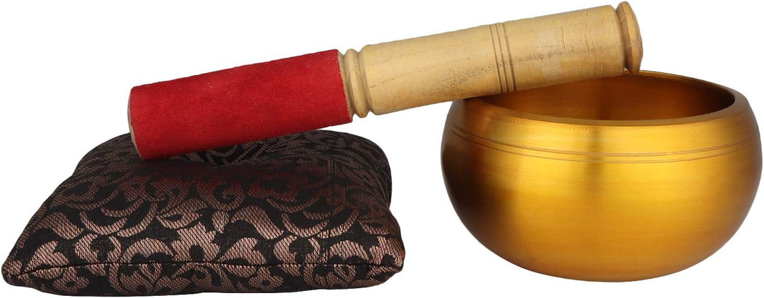 Zap Impex Schönes Weihnachtsgeschenk, handgefertigte goldene Messing-Klangschale, tibetische Meditat