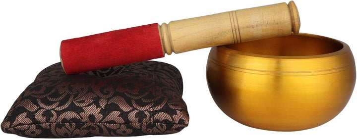 Zap Impex Schönes Weihnachtsgeschenk, handgefertigte goldene Messing-Klangschale, tibetische Meditat