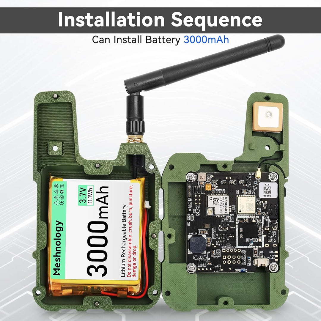 2 Set Wio Tracker L1 Board mit 3000mAh Akku und Gehäuse Set – SX1262 nRF52840 Kit für AR duino Mesht