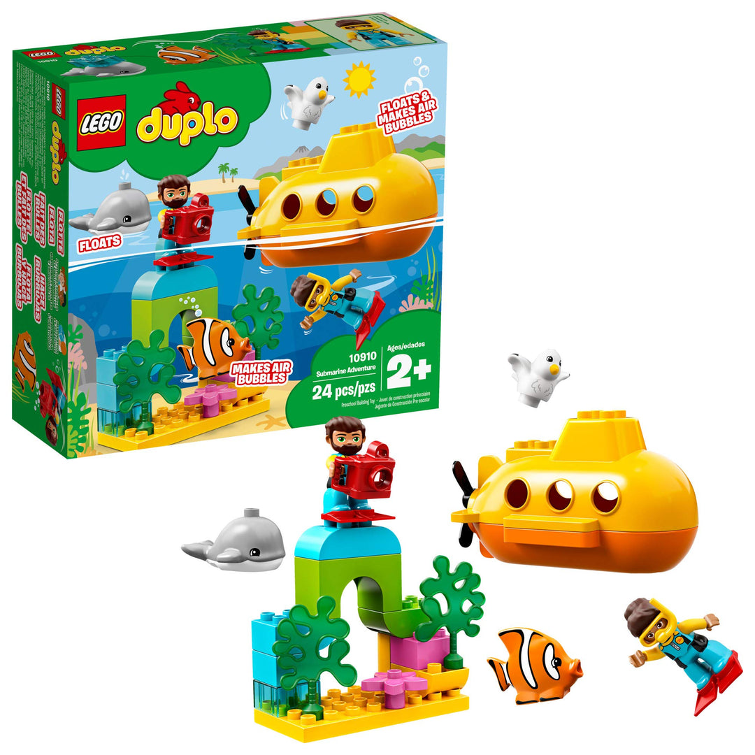 LEGO DUPLO Town Submarine Adventure 10910 Building Kit, New 2019 (24 Pieces)