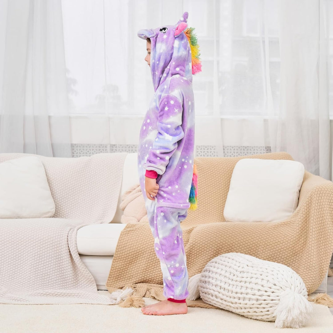 Weiche Einhorn Schlafstrampler Strampelanzug Einhorn Schlafoveralls für Mädchen 9-10 Jahre Violette