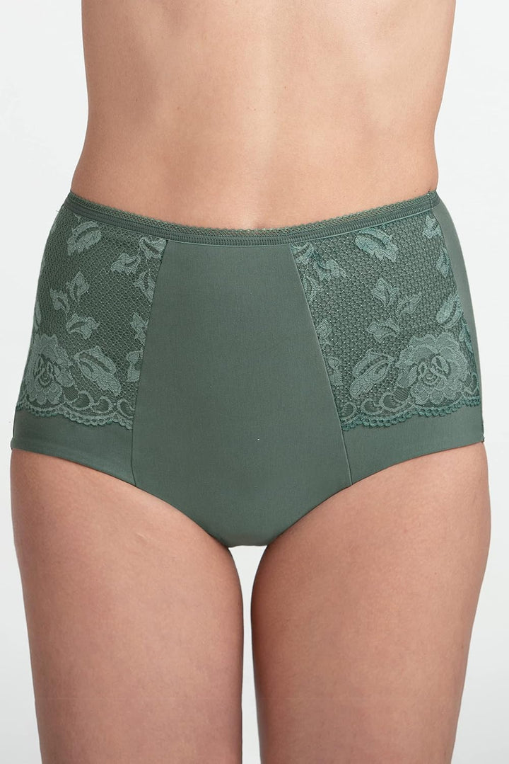 Miss Mary of Sweden Damen Lovely Lace Miederhose Nahtlos 38 Grün, 38 Grün