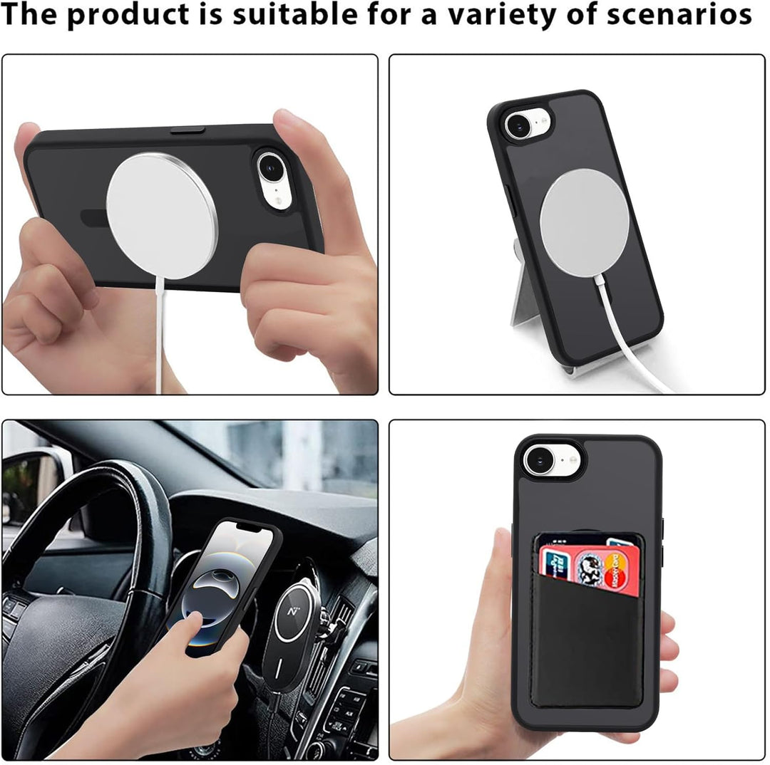 Yodege Magnetische Handyband für iPhone 16e 6,1" Hülle mit Band, Handyhülle Kompatibel mit MagSafe,