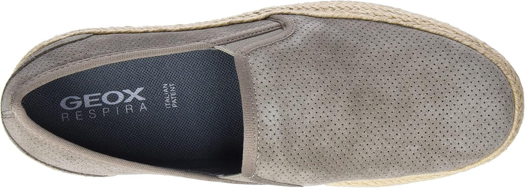 Geox Herren U Pantelleria Sneaker, 44 EU Dove Grey Beige