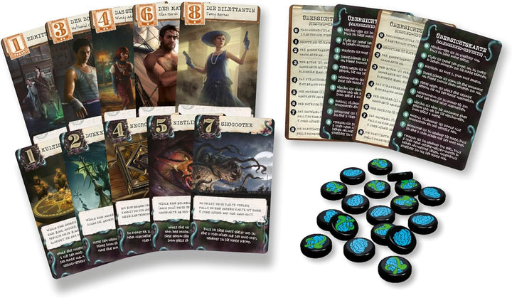 Z-Man Games, Arkham Horror: Lovecraft Letter, Kennerspiel, Kartenspiel, 2-6 Spieler, ab 14+ Jahren,