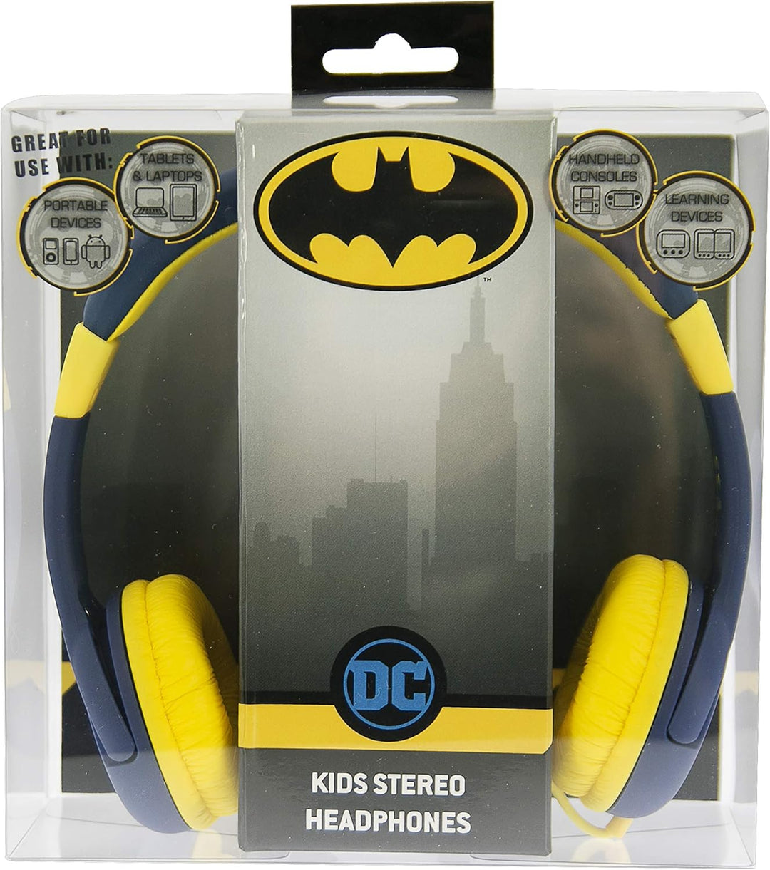 OTL Technologies JUNIOR Kinder Kopfhörer Batman Caped Crusader (gepolsterte Bügel, Lautstärkenbegren