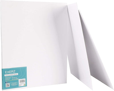 EXERZ 40x50cm Malkarton/Leinwand-Panele 6 Stück 0.3cm dick/Kunstleinwandtafel / 280GSM/ Vorgespannt