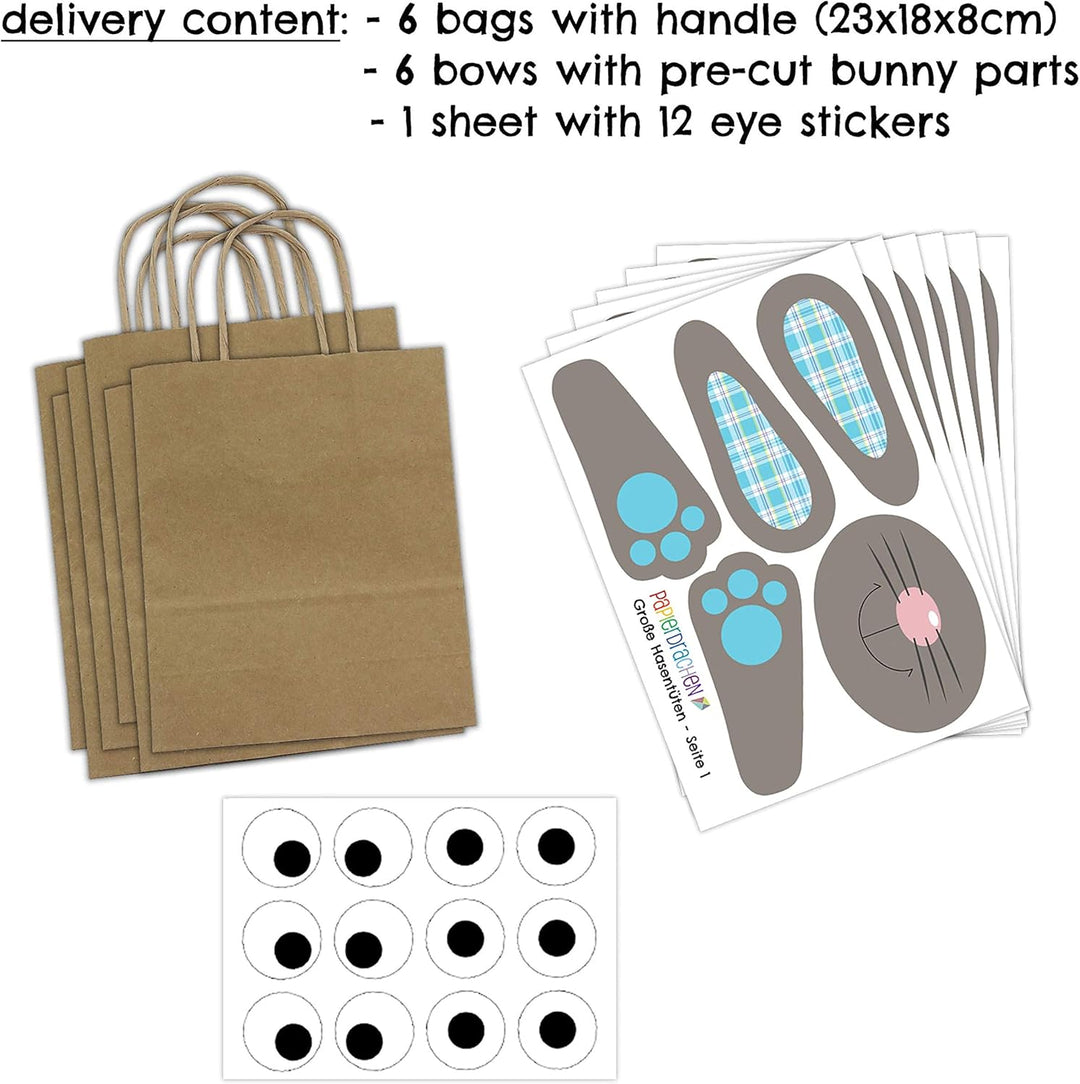 Papierdrachen DIY Osternester zum Befüllen und Basteln - Geschenktüten für Kinder mit Osterhasen in