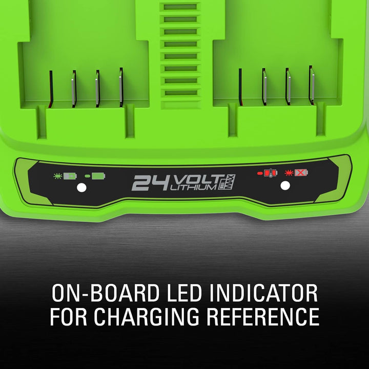 Greenworks Tools Doppelsteckplatz-Akku-Universalladegerät G24X2UC2 (Li-Ion 24 V 48W Output passend f