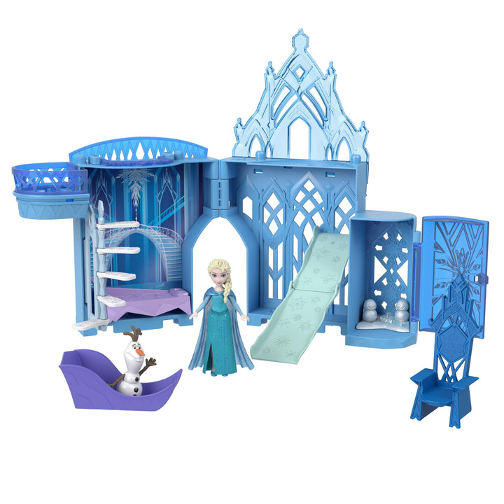 Mattel Disney Die Eiskönigin“ Spielzeug, Elsas Stapelschloss Puppenhaus-Spielset mit kleiner Puppe u