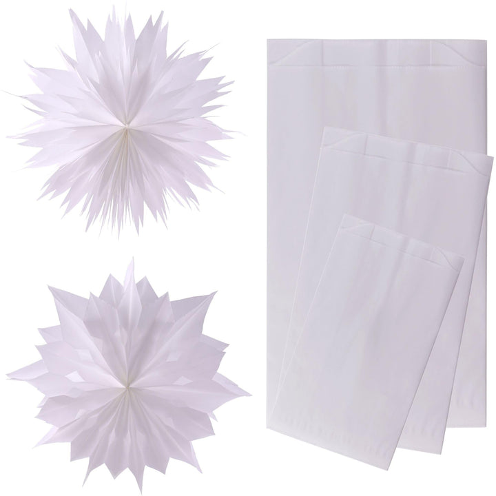 DIY-24H | Verschiedene Grössen wählbar | Papiertüten Farbe Weiss Geschenktüten Papier, Kleine Tüten