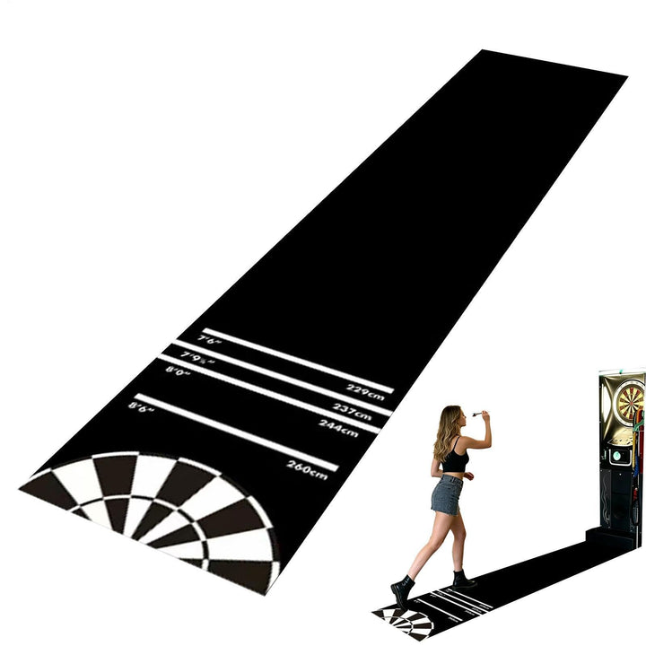 Dartmatte, Dartteppich Mit Abwurflinie, Professioneller Dartteppich rutschfeste Darts Bodenmatte Für