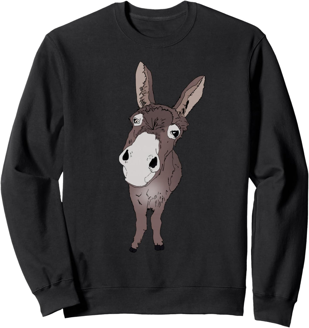 lustig guckender Esel Geschenk für Esel Freunde & Esel Fans Sweatshirt