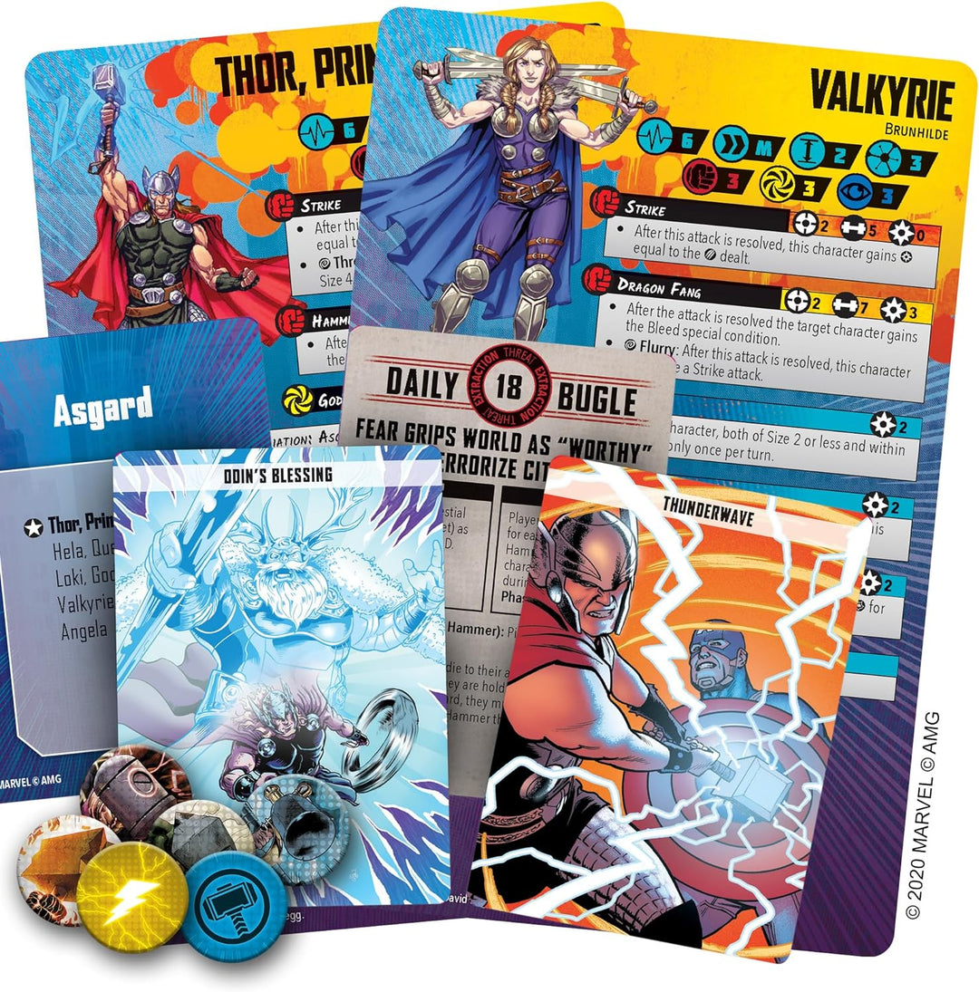 Atomic Mass Games , Marvel Crisis Protocol: Character Pack: Thor and Valkyrie , Miniatures Game , Ag