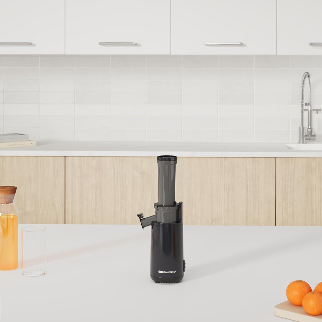 Elite Gourmet EJX600 Kompakter Kau-Entsafter, Kaltpress-Entsafter, nährstoff- und vitaminreich, leic