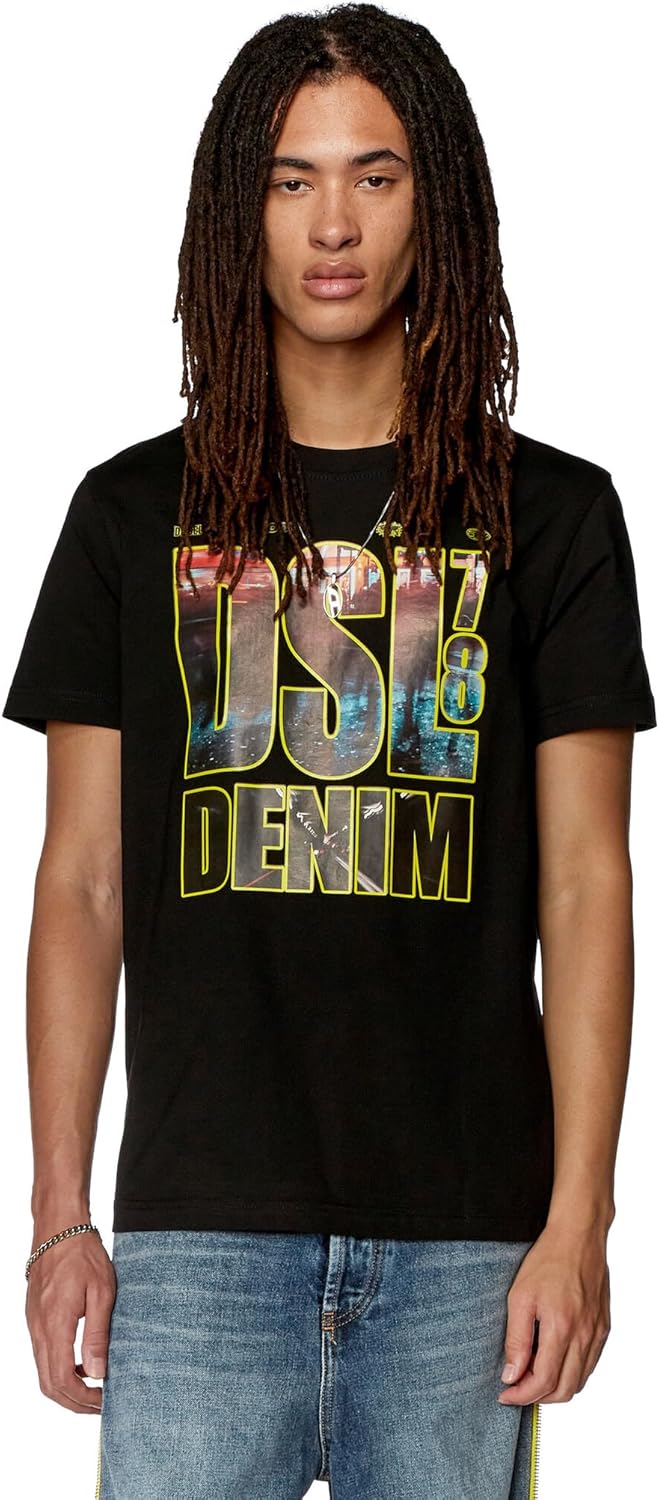 Diesel Herren T-Shirt L 900-0 Catm, L 900-0 Catm