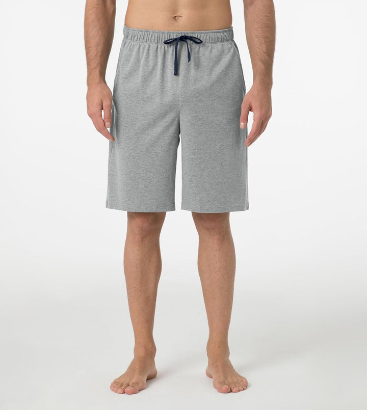 LAPASA Herren Pyjama Shorts mit Taschen, 2er Pack Pyjamahose Schlafshorts Baumwolle Kurze Schlafanzu