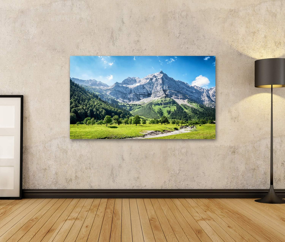 islandburner Bild auf Leinwand Karwendelgebirge In Österreich Europäische Alpen Bilder Wandbilder Po