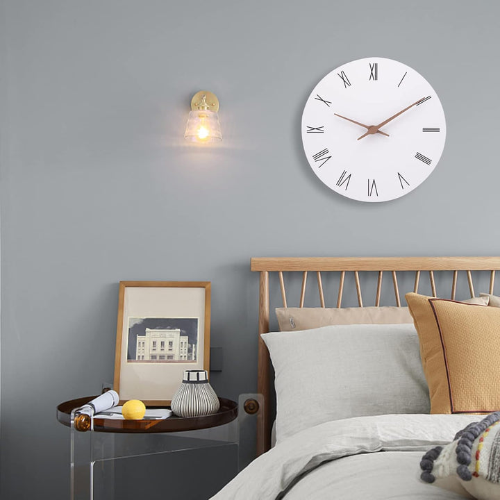 ACCSHINE MDF Holz Wanduhr Ohne TickgeräUsche Lautlos Modern 30cm Quarz Gross Batterie Betriebene Wan