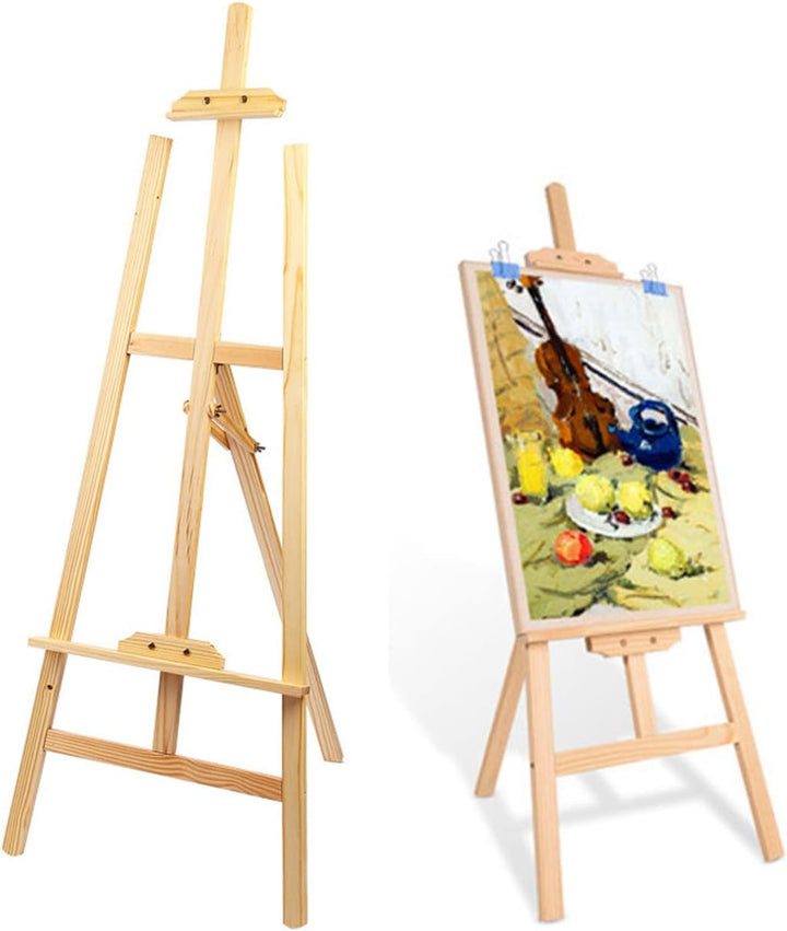 uyoyous Staffelei Holz 150cm Künstlerstaffelei A-Rahmen-Staffelei Atelierstaffelei höhenverstellbar
