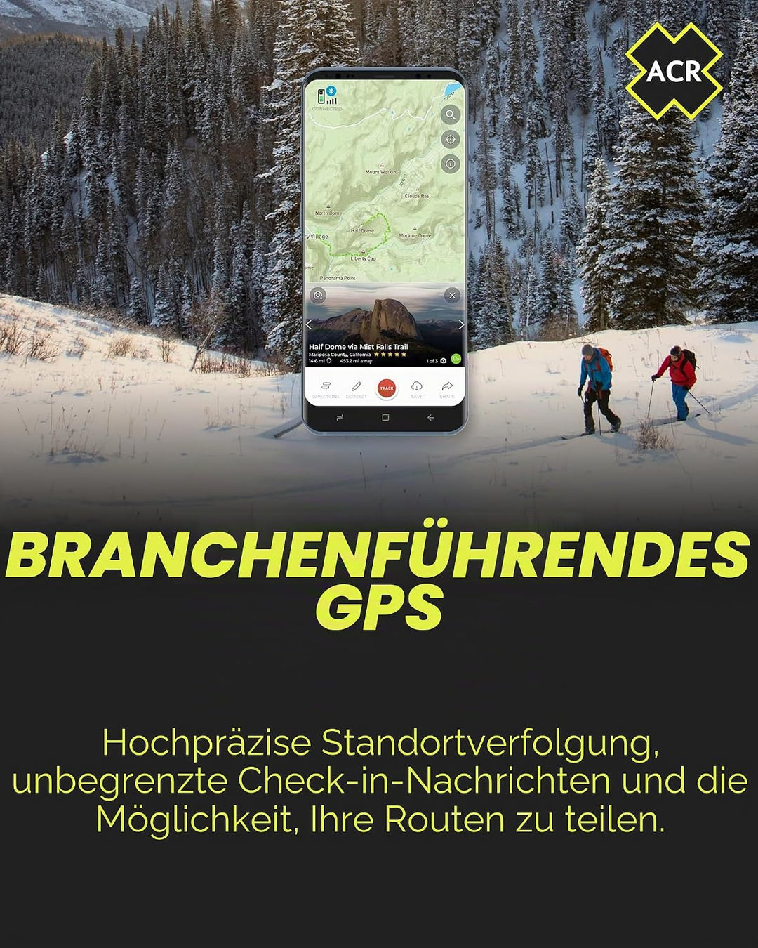 ACR Bivy Stick Satellite Communicator - Zwei-Wege-Text-Nachrichten, GPS-Tracking, Karten und Navigat