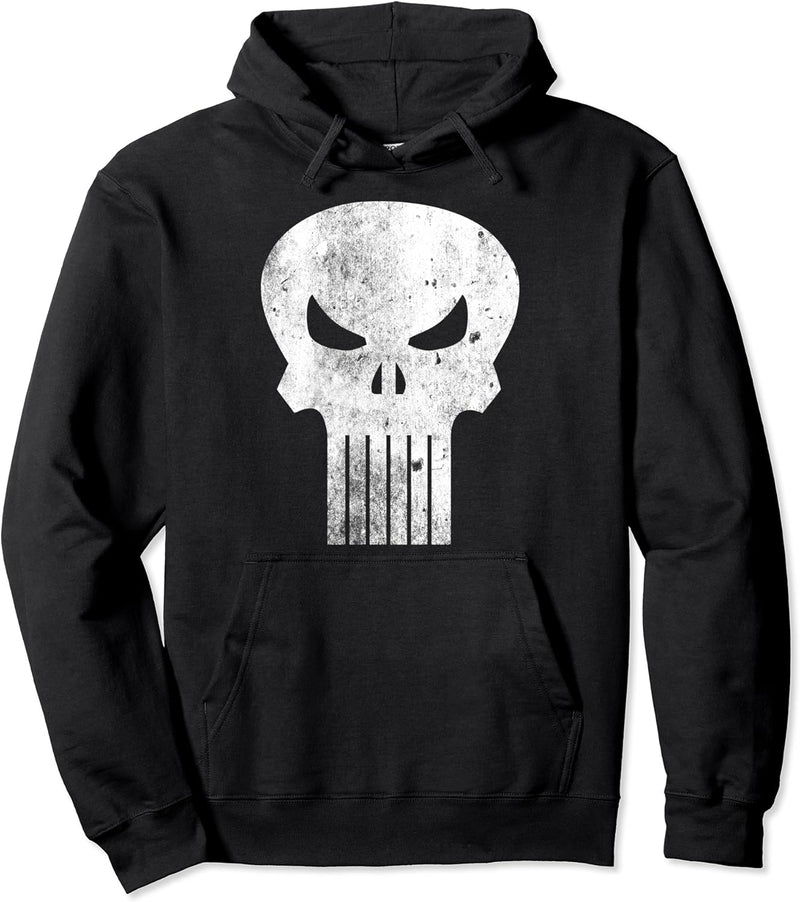 Marvel The Punisher Classic Retro Skull Logo Pullover Hoodie