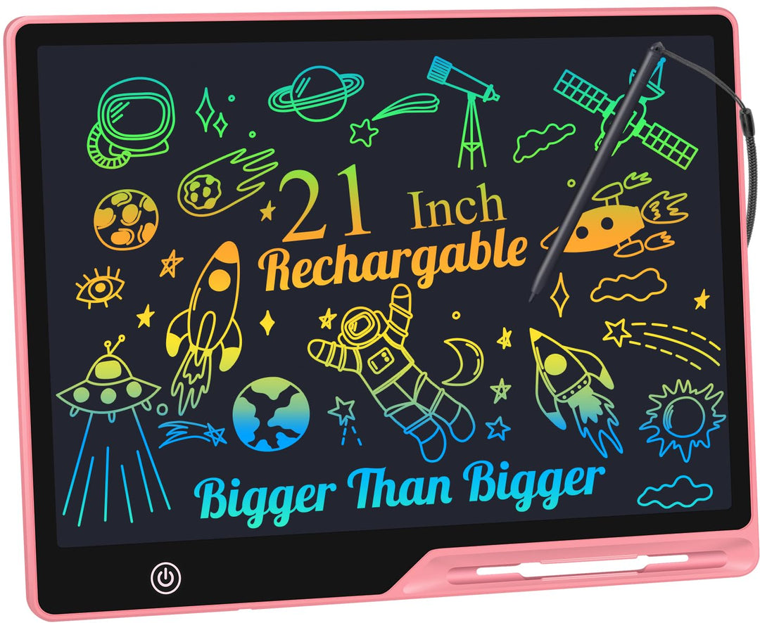 LCD-Schreibtablett für Kinder, Wiederaufladbare 21 Zoll Maltafel Zeichentafel, Vorschule Lernen Spie