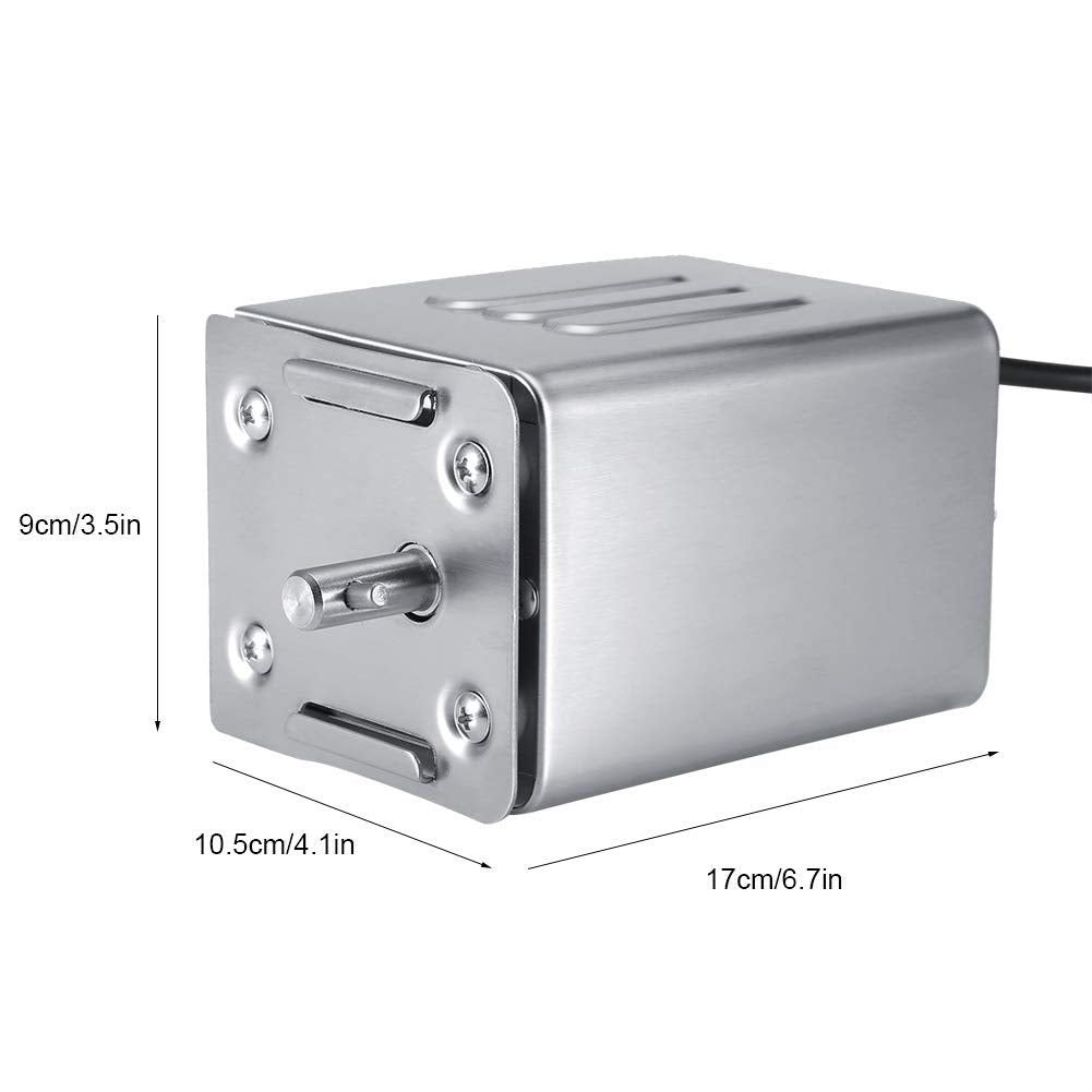 Edelstahl Grillmotor für Grillspiess Drehspiess BBQ Rotisserie Motor Spanferkelgrill Motor Grill Zub