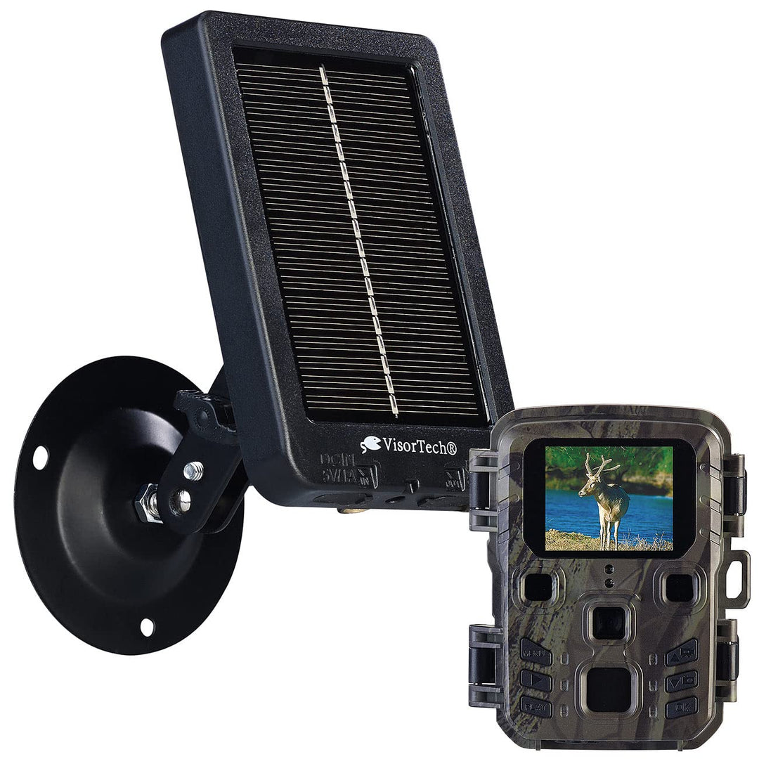 VisorTech Wildkamera Infrarot: 4K-Wildkamera mit PIR-Sensor, Nachtsicht, inkl. Akku-Solarpanel (Nach